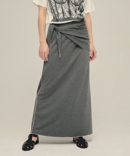 eL(エル)の「【eL】Scarf Narrow Skirt/668745(スカート・レディース・ブラック系その他/グレー系その他・FREE)」の2枚目の写真
