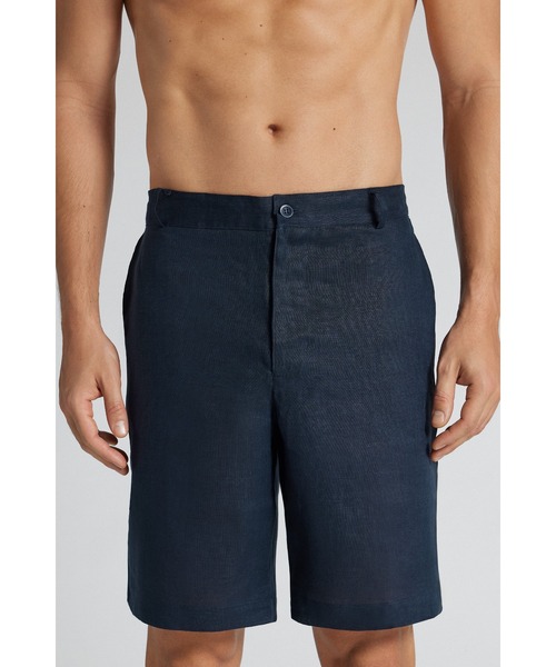 Intimissimi（インティミッシミ）の「メンズ リネン100% ショートパンツ（その他パンツ・メンズ・ダークブルー/オートミール/ストライプ・XL/M/L）」の2枚目の写真