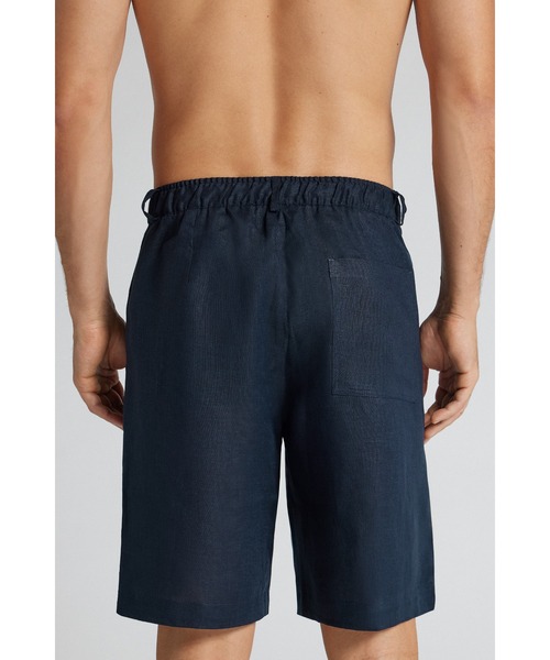 Intimissimi（インティミッシミ）の「メンズ リネン100% ショートパンツ（その他パンツ・メンズ・ダークブルー/オートミール/ストライプ・XL/M/L）」の6枚目の写真