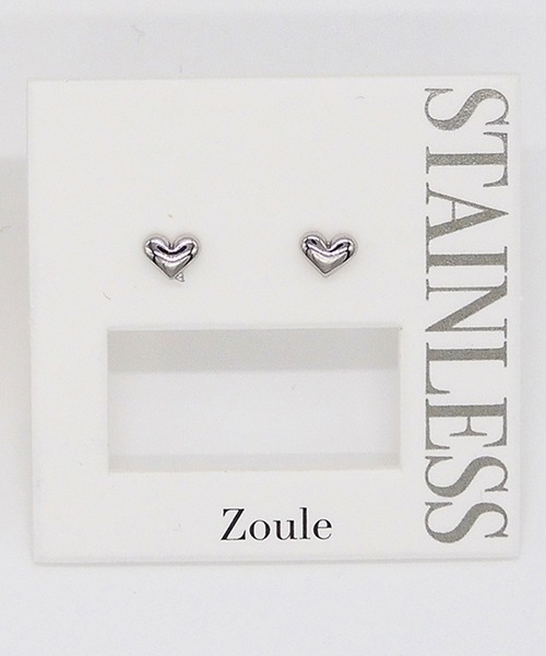 Zoule(ゾーラ)の「Zoule ゾーラ:STAINLESS ステンレスシリーズ Stainless P-94 ハート ピアス(ピアス(両耳用)・レディース・ゴールド/シルバー・FREE)」の6枚目の写真