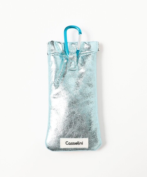 Ray BEAMS(レイビームス)の「【別注】Casselini / サングラスポーチ(ポーチ・レディース・ピンク/サックスブルー・ONE SIZE)」の9枚目の写真