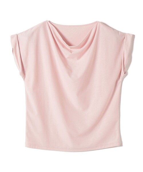 SHIPS Colors(シップス カラーズ)の「SHIPS Colors:〈接触冷感・手洗い可能〉クールタッチ ドレープ TEE◇(Tシャツ/カットソー・レディース・オフホワイト/ピンク/ブラウン/ブラック・ONE SIZE)」の14枚目の写真