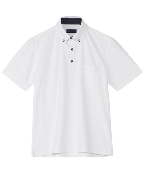 TOKYO SHIRTS(トウキョウシャツ)の「ビズポロ コンフォートドライ 半袖ポロシャツ(ポロシャツ・メンズ・ホワイト・S/L/LL/XL/M)」の1枚目の写真