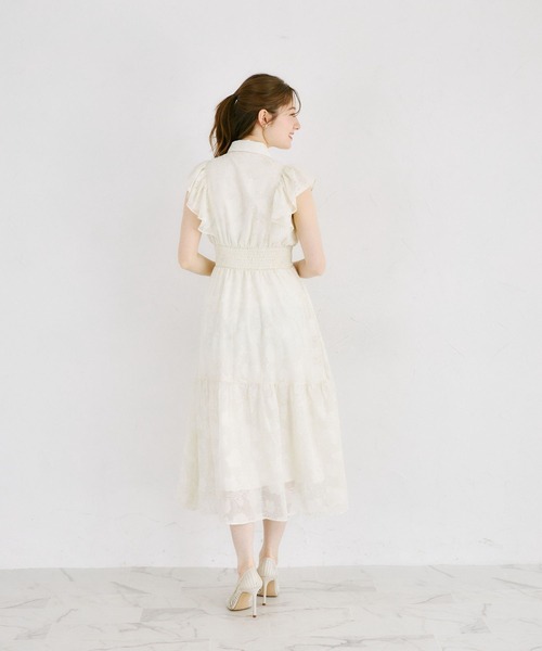 tocco closet(トッコ クローゼット)の「シアーフラワー刺繍シャツワンピース(ワンピース・レディース・ピンク/アイボリー・M/S)」の5枚目の写真