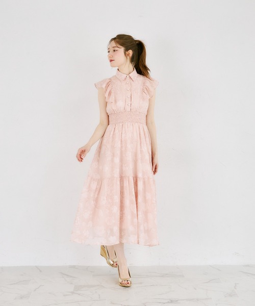 tocco closet(トッコ クローゼット)の「シアーフラワー刺繍シャツワンピース(ワンピース・レディース・ピンク/アイボリー・M/S)」の12枚目の写真