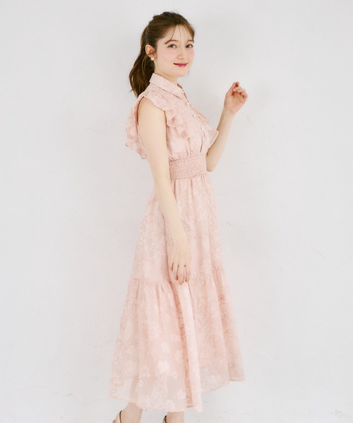 tocco closet(トッコ クローゼット)の「シアーフラワー刺繍シャツワンピース(ワンピース・レディース・ピンク/アイボリー・M/S)」の17枚目の写真