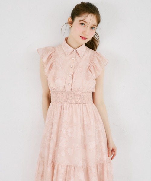 tocco closet(トッコ クローゼット)の「シアーフラワー刺繍シャツワンピース(ワンピース・レディース・ピンク/アイボリー・M/S)」の15枚目の写真