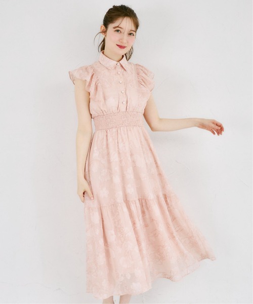 tocco closet(トッコ クローゼット)の「シアーフラワー刺繍シャツワンピース(ワンピース・レディース・ピンク/アイボリー・M/S)」の14枚目の写真