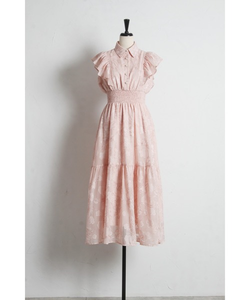 tocco closet(トッコ クローゼット)の「シアーフラワー刺繍シャツワンピース(ワンピース・レディース・ピンク/アイボリー・M/S)」の20枚目の写真