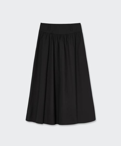 MUSINSA STANDARD WOMAN（ムシンサスタンダードウーマン）の「ウィメンズポプリンロウエストロングスカート[ブラック]（スカート・レディース・その他・X-SMALL/SMALL/MEDIUM/LARGE）」の6枚目の写真