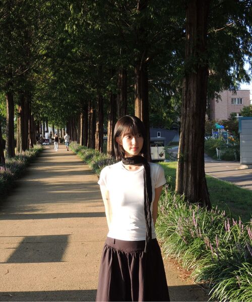 MUSINSA STANDARD WOMAN（ムシンサスタンダードウーマン）の「ウィメンズポプリンロウエストロングスカート[ブラック]（スカート・レディース・その他・X-SMALL/SMALL/MEDIUM/LARGE）」の11枚目の写真