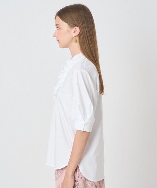 ANAYI（アナイ）の「スムースフリルプルオーバー（Tシャツ/カットソー・レディース・ブラック/ホワイト・38）」の4枚目の写真