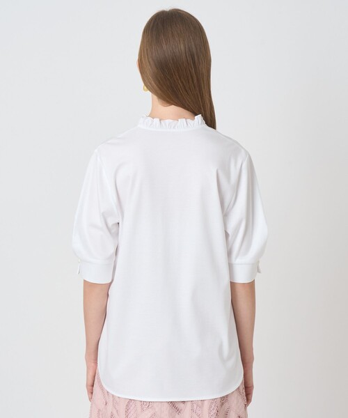 ANAYI（アナイ）の「スムースフリルプルオーバー（Tシャツ/カットソー・レディース・ブラック/ホワイト・38）」の5枚目の写真