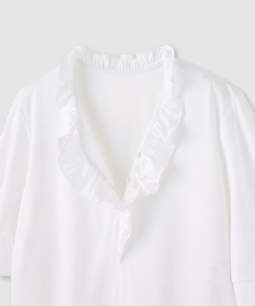ANAYI（アナイ）の「スムースフリルプルオーバー（Tシャツ/カットソー・レディース・ブラック/ホワイト・38）」の12枚目の写真