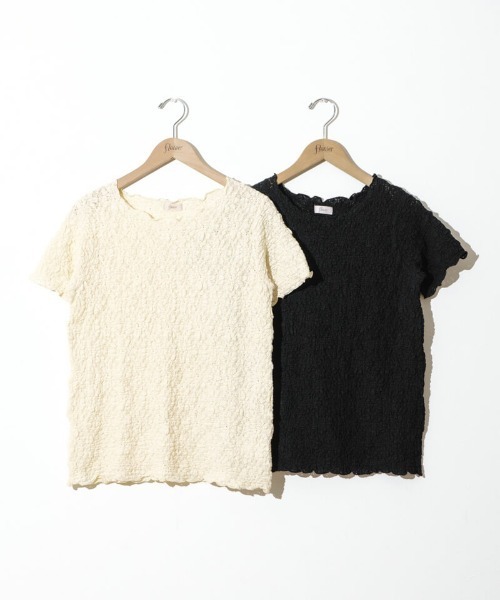 flower(フラワー)の「ハーフシャビーレーストップ4(Tシャツ/カットソー・レディース・ブラック/アイボリー・FREE)」の19枚目の写真