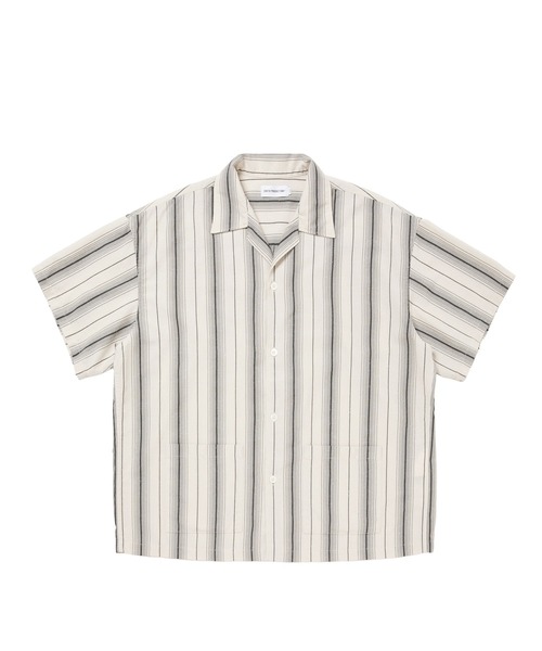 COOTIE PRODUCTIONS（クーティープロダクションズ）の「Dobby Chain Stripe S/S Cavana Shirt（シャツ/ブラウス・メンズ・アイボリー/ブラック・LARGE/X-LARGE/MEDIUM/SMALL）」の2枚目の写真