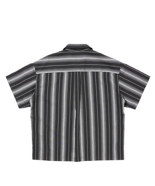 COOTIE PRODUCTIONS（クーティープロダクションズ）の「Dobby Chain Stripe S/S Cavana Shirt（シャツ/ブラウス・メンズ・アイボリー/ブラック・LARGE/X-LARGE/MEDIUM/SMALL）」の6枚目の写真