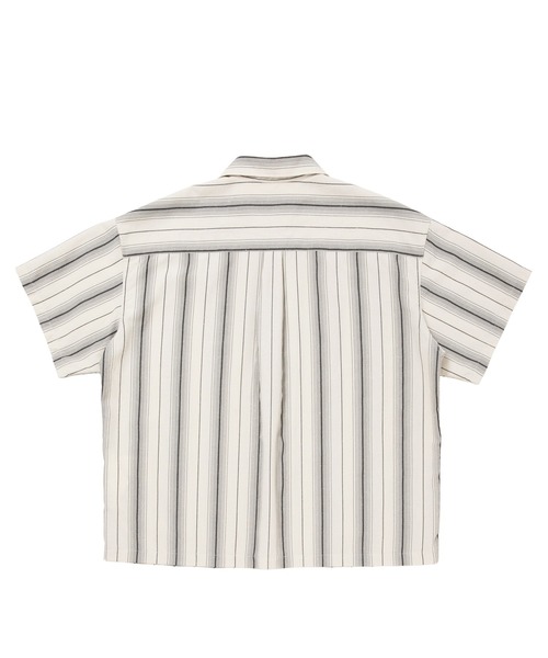 COOTIE PRODUCTIONS（クーティープロダクションズ）の「Dobby Chain Stripe S/S Cavana Shirt（シャツ/ブラウス・メンズ・アイボリー/ブラック・LARGE/X-LARGE/MEDIUM/SMALL）」の3枚目の写真