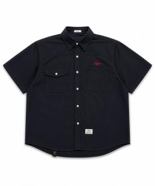 STIGMA(スティグマ)の「COOLMAX SHORT SLEEVES SHIRTS NAVY(シャツ/ブラウス・メンズ・その他・LARGE/MEDIUM/X-LARGE)」の1枚目の写真