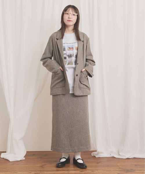 fig London(フィグロンドン)の「WOOL TWEED skirt(スカート・レディース・チャコールグレー/グレー・1/0)」の14枚目の写真