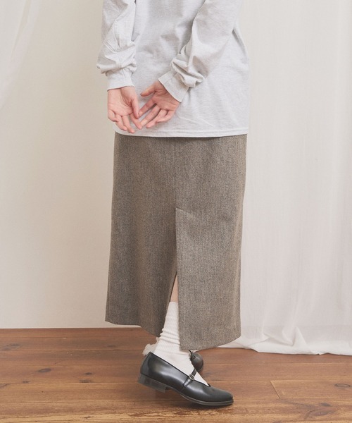 fig London(フィグロンドン)の「WOOL TWEED skirt(スカート・レディース・チャコールグレー/グレー・1/0)」の13枚目の写真