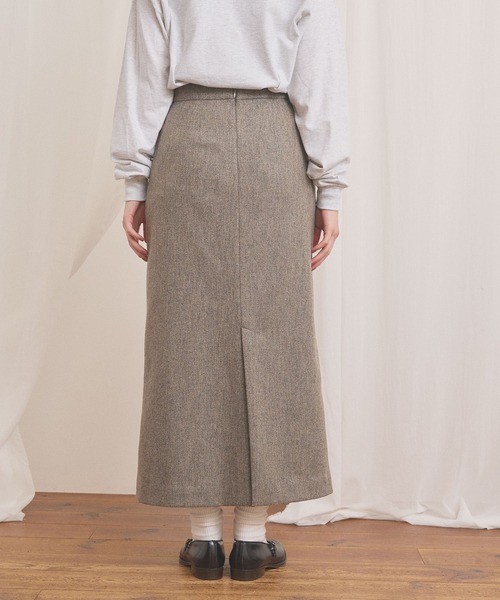 fig London(フィグロンドン)の「WOOL TWEED skirt(スカート・レディース・チャコールグレー/グレー・1/0)」の21枚目の写真