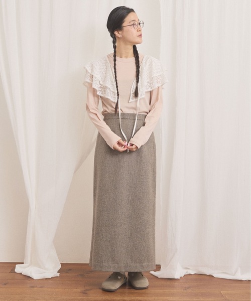 fig London(フィグロンドン)の「WOOL TWEED skirt(スカート・レディース・チャコールグレー/グレー・1/0)」の4枚目の写真