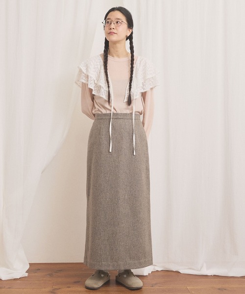 fig London(フィグロンドン)の「WOOL TWEED skirt(スカート・レディース・チャコールグレー/グレー・1/0)」の9枚目の写真