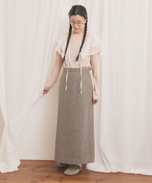 fig London(フィグロンドン)の「WOOL TWEED skirt(スカート・レディース・チャコールグレー/グレー・1/0)」の16枚目の写真