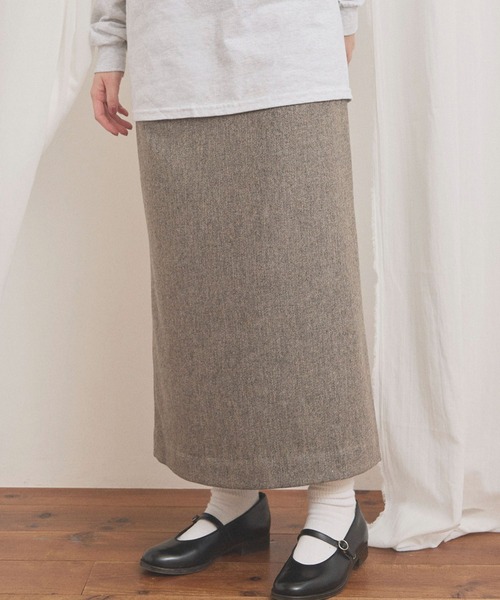 fig London(フィグロンドン)の「WOOL TWEED skirt(スカート・レディース・チャコールグレー/グレー・1/0)」の10枚目の写真