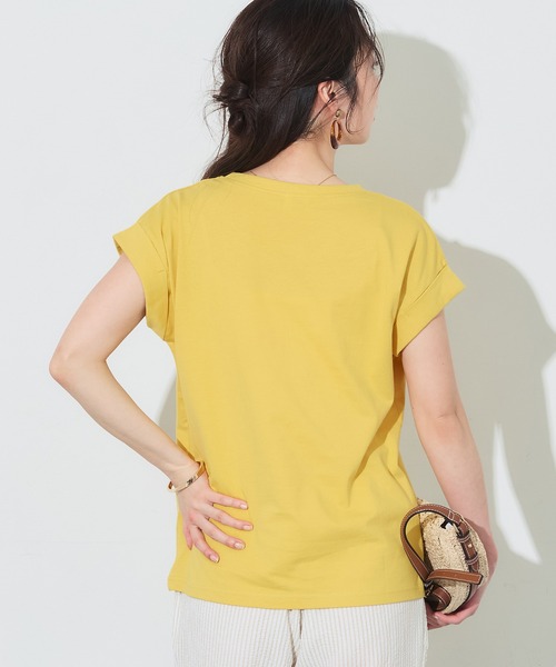 coca(coca)(コカ)の「フレンチスリーブTシャツ(Tシャツ/カットソー・レディース・イエロー/ホワイト/ダークグリーン/ブラック・L/M/S/XL)」の16枚目の写真