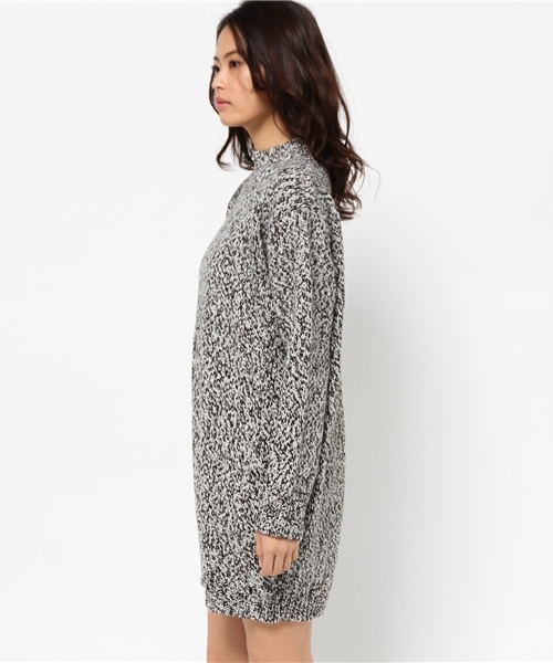 SLY（スライ）の「ハイネックMIX LG OP-S（ワンピース・レディース・ブラックミックス/カーキ/ベージュ系その他/ブラウン・2/1）」の6枚目の写真