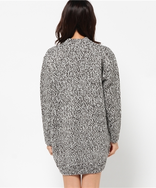 SLY（スライ）の「ハイネックMIX LG OP-S（ワンピース・レディース・ブラックミックス/カーキ/ベージュ系その他/ブラウン・2/1）」の7枚目の写真