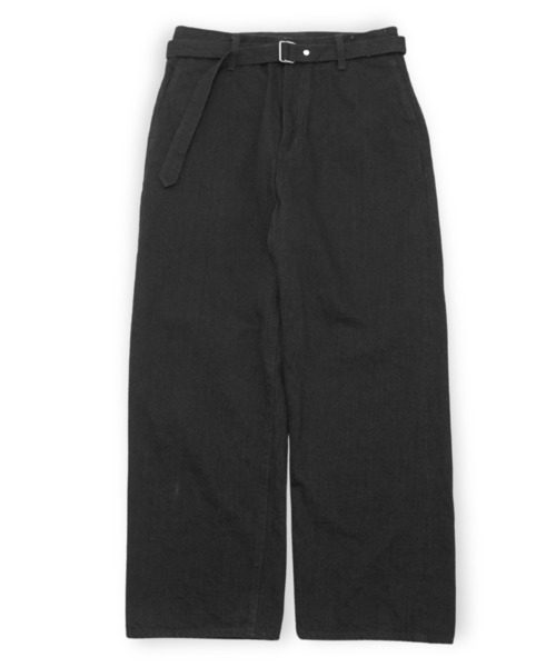 yoko sakamoto(ヨーコサカモト)の「【YOKO SAKAMOTO】 BELTED TROUSERS(デニムパンツ・メンズ・インディゴブルー/ブラック・MEDIUM/LARGE/X-LARGE/SMALL)」の2枚目の写真