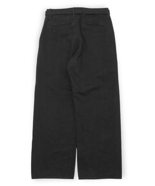 yoko sakamoto(ヨーコサカモト)の「【YOKO SAKAMOTO】 BELTED TROUSERS(デニムパンツ・メンズ・インディゴブルー/ブラック・MEDIUM/LARGE/X-LARGE/SMALL)」の4枚目の写真