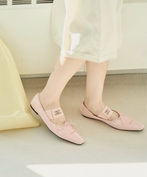 X MINJUKIM] FLORAL PATCH MARYJANES（バレエシューズ）｜ROCKFISH