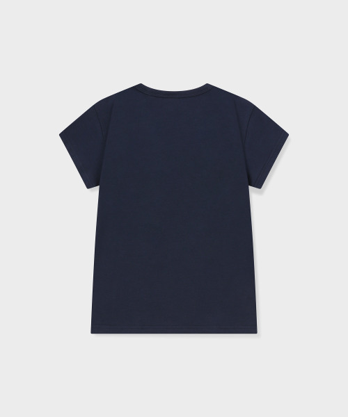 GRUNDEN（グルンデン）の「HEART LOGO T-SHIRT (NAVY)（Tシャツ/カットソー・レディース・その他・OS）」の2枚目の写真