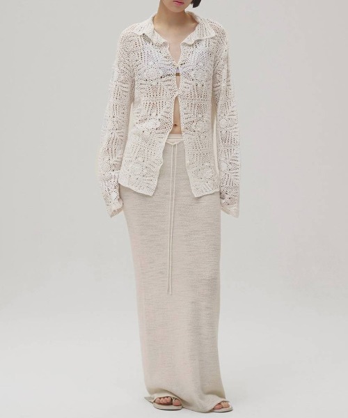 未使用★トゥデイフルクロシェレースシャツ★完売品 TODAYFUL/トゥデイフル] クロシェ レース ニットシャツ（シャツ