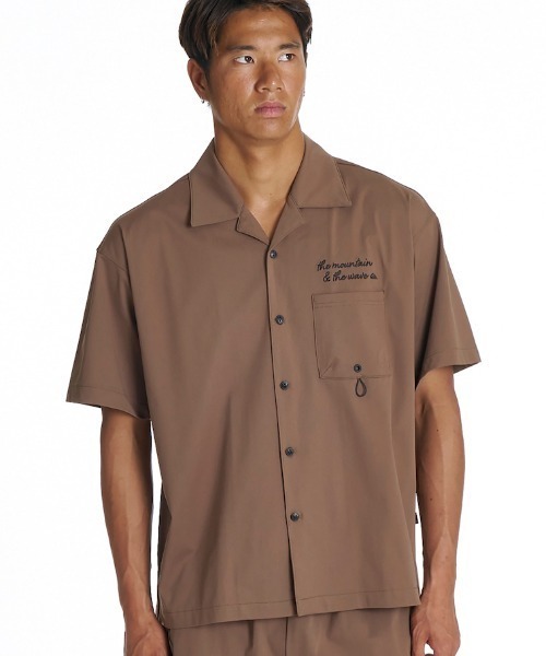 Quiksilver(クイックシルバー)の「クイックシルバー QUIKSILVER SIGN OPEN SHIRT(シャツ/ブラウス・メンズ・ブラウン/チャコールグレー/ブラック・M/L/LL)」の1枚目の写真