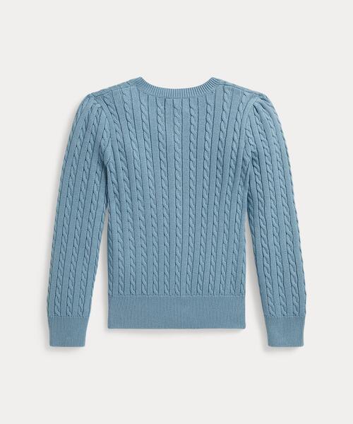 POLO RALPH LAUREN CHILDRENSWEAR（ポロ ラルフ ローレン チルドレンズウェア）の「Polo ベア ミニケーブル コットン カーディガン（カーディガン/ボレロ・キッズ・ブルー系5・4/6/3）」の2枚目の写真