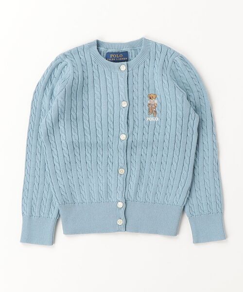 POLO RALPH LAUREN CHILDRENSWEAR（ポロ ラルフ ローレン チルドレンズウェア）の「Polo ベア ミニケーブル コットン カーディガン（カーディガン/ボレロ・キッズ・ブルー系5・4/6/3）」の3枚目の写真
