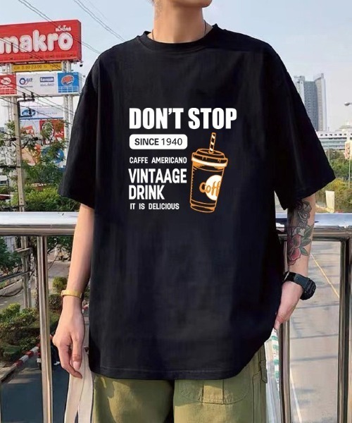 link lot（リンクロット）の「ポップイラストプリント ワイドT（Tシャツ/カットソー・メンズ・グレー/ホワイト/ブラック・M/L）」の2枚目の写真