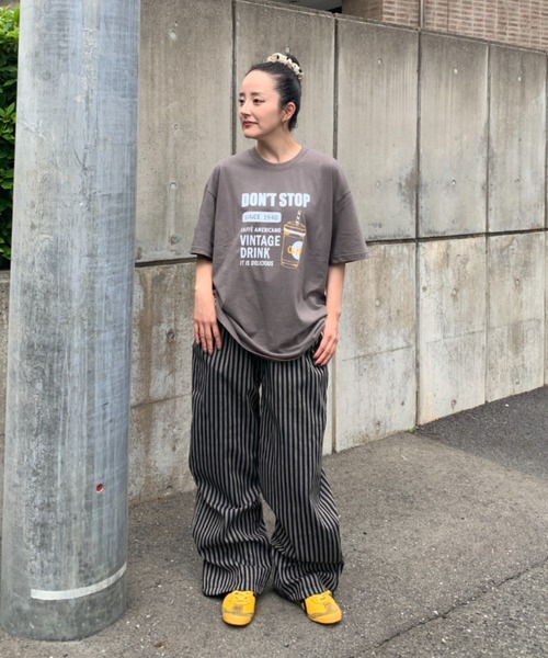 link lot（リンクロット）の「ポップイラストプリント ワイドT（Tシャツ/カットソー・メンズ・グレー/ホワイト/ブラック・M/L）」の12枚目の写真