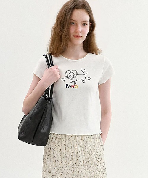 Fano Studios(ファノ ストゥディオズ)の「メロウディテール ロゴプリント カットソー FX26S374【Fano Studios】【2026SS】(Tシャツ/カットソー・レディース・ホワイト・S/M/L)」の12枚目の写真
