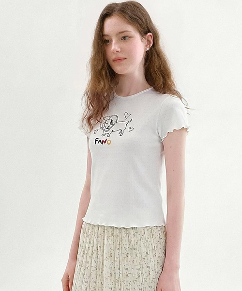 Fano Studios(ファノ ストゥディオズ)の「メロウディテール ロゴプリント カットソー FX26S374【Fano Studios】【2026SS】(Tシャツ/カットソー・レディース・ホワイト・S/M/L)」の7枚目の写真