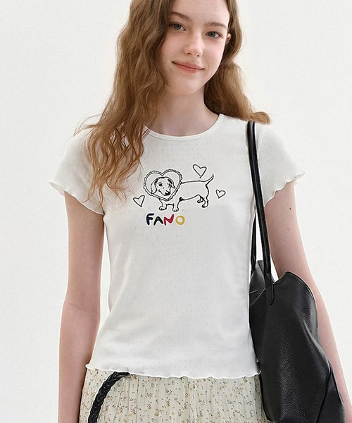 Fano Studios(ファノ ストゥディオズ)の「メロウディテール ロゴプリント カットソー FX26S374【Fano Studios】【2026SS】(Tシャツ/カットソー・レディース・ホワイト・S/M/L)」の9枚目の写真