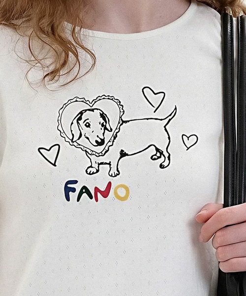 Fano Studios(ファノ ストゥディオズ)の「メロウディテール ロゴプリント カットソー FX26S374【Fano Studios】【2026SS】(Tシャツ/カットソー・レディース・ホワイト・S/M/L)」の3枚目の写真