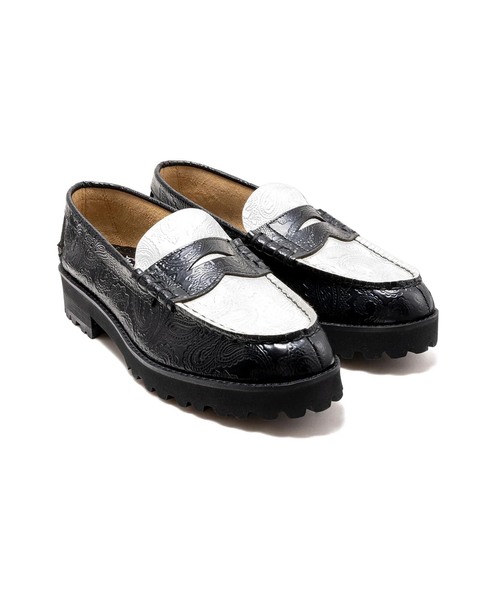 The Kenford Fineshoes(ケンフォードファインシューズ)の「The Kenford Fineshoes TANK SOLE LOAFERS / BLACK WHITE(ローファー・レディース・ブラック・24cm/24.5cm/23cm/23.5cm)」の3枚目の写真