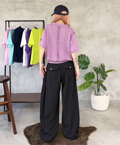 sedacle(セダクル)の「ラメシアーポロニット(ニット/セーター・メンズ・ネイビー/パープル系その他/オフホワイト・MEDIUM/LARGE/SMALL)」の22枚目の写真