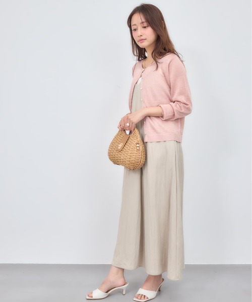 COHINA(コヒナ)の「シャイニーシアークルーネックカーディガン 【低身長・小柄女性】(カーディガン/ボレロ・レディース・イエロー/ピンク/シルバー・ONE SIZE)」の8枚目の写真